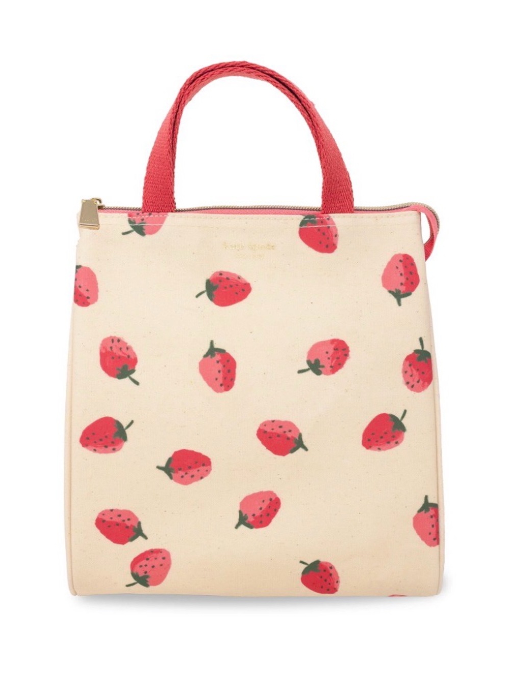 Kate Spade Strawberry Print Tote Lunch Bag